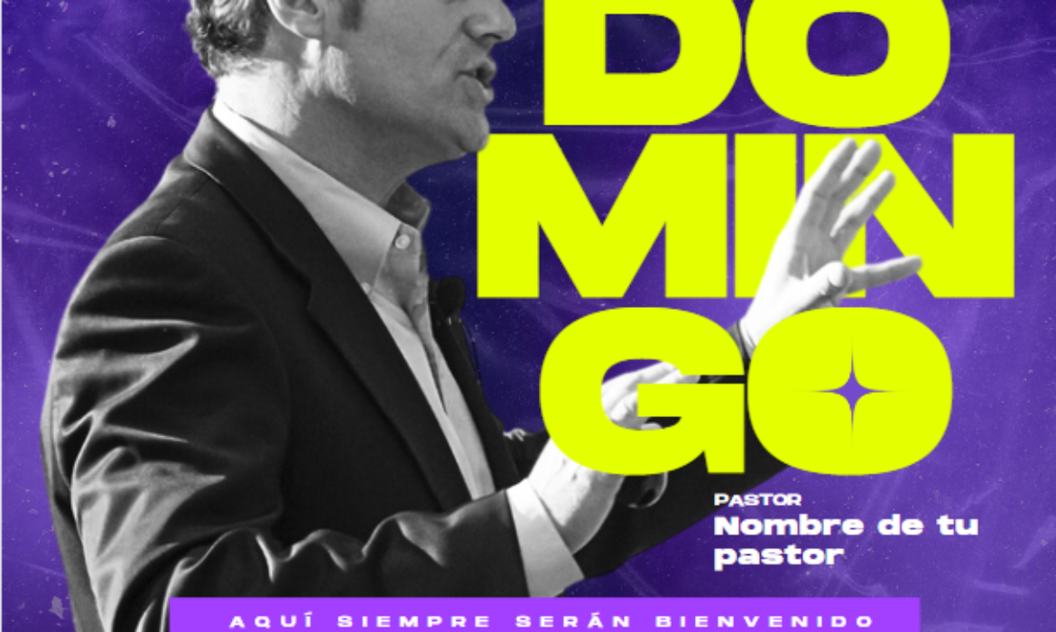 promo culto de domingo en canva
